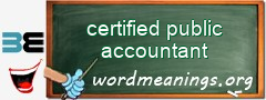 WordMeaning blackboard for certified public accountant